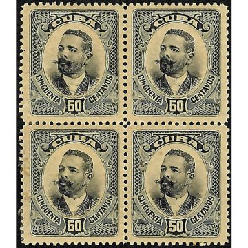 1907 SC 238 Block of stamps 50 cents. Unused