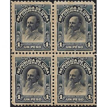1911 SC 246  1 Peso block of 4 stamps New