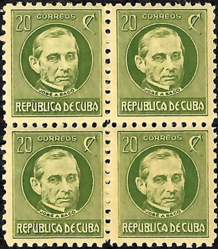 1917 SC 271 Cuba Stamp block, (New)