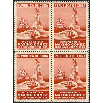 1936 SC 333 Cuba Stamp block (New)