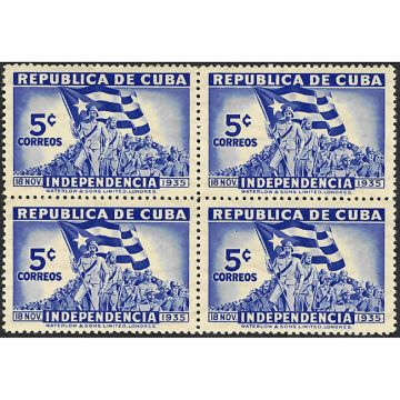 1936 SC 335 Cuba Stamp block (New)
