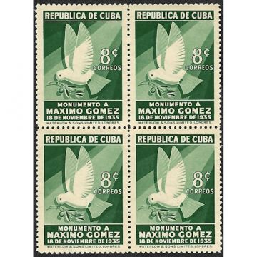 1936 SC 336 Cuba Stamp block (New)