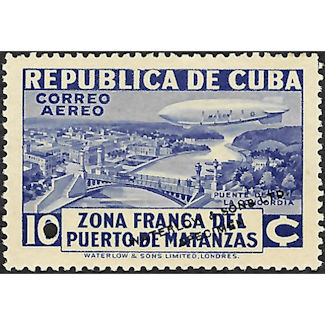 1936 Cuba Specimen stamps, Scott C19,  Diff. color as issued