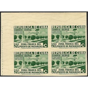 1936 SC C20 Imperforated Stamp block 20 Cents