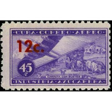 1960-02-03 Cuba Stamp 12 ctvs on 45 ctvs, Scott C 204 (New)