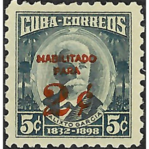 1960-00-xx Cuba Stamp 2c on 5 cent, Scott 642 (New)