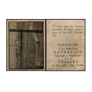 Caramelo Deportivo Felices 1945 - 1946 Baseball Trading Cards
