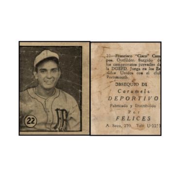 Francisco Campos Baseball Card No. 22 - Cuba