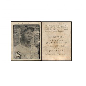 Alejandro Crespo Baseball Card No. 59 - Cuba.