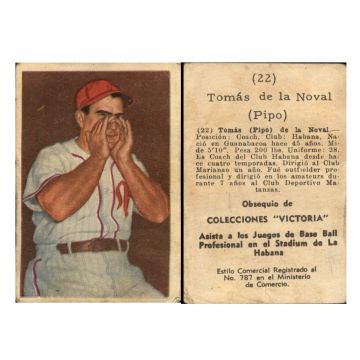 Tomas de la Noval Baseball Card No. 22 - Cuba
