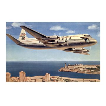 Aerolinea Cubana - Viscounts Postcard