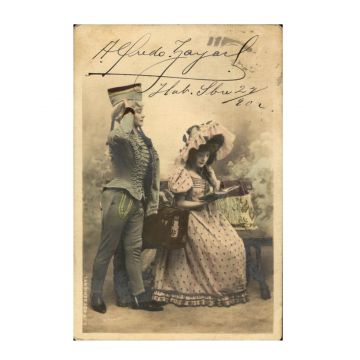 Vintage Man and Woman Postcard