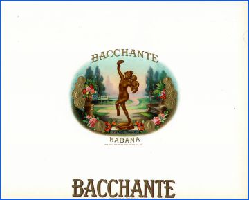 Bacchante Cigar Box Label, Cuban