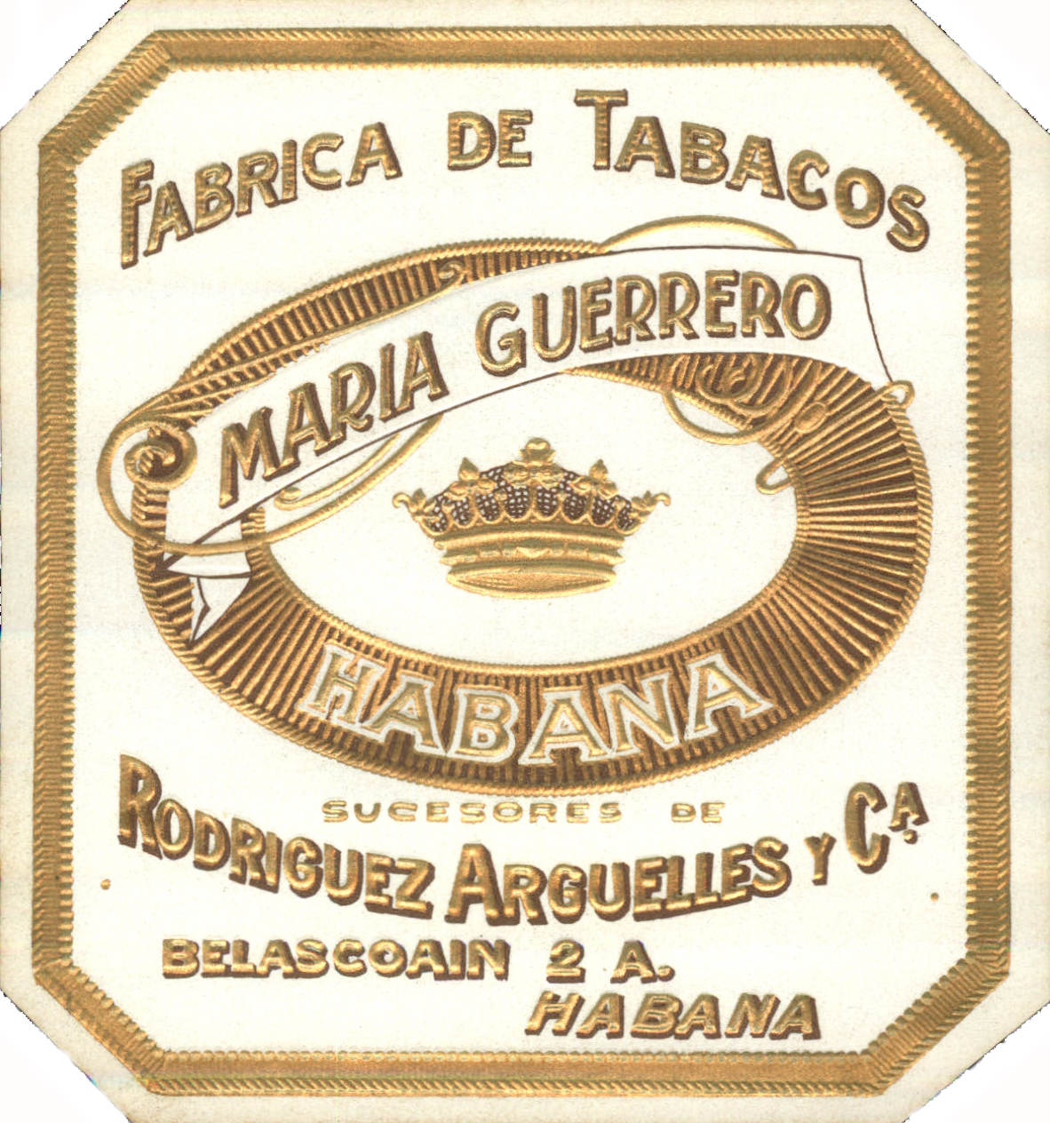 Vintage Cuba Cigar Labels Vitolas > Maria Guerrero Cigar Box Label ...