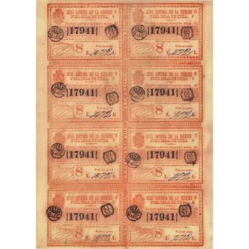 1844-11-19 Billete de Loteria Entero REPRODUCCION