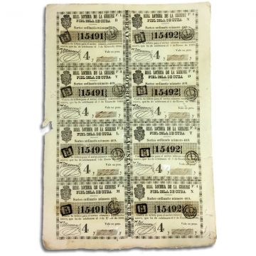 1846-01-03 Billete de Loteria Entero