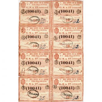 1852-07-31 Billete de Loteria Entero