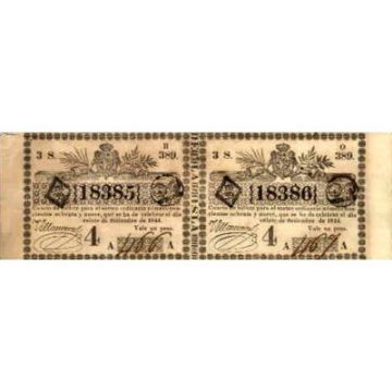 1844-09-20 Billete de Loteria Dos
