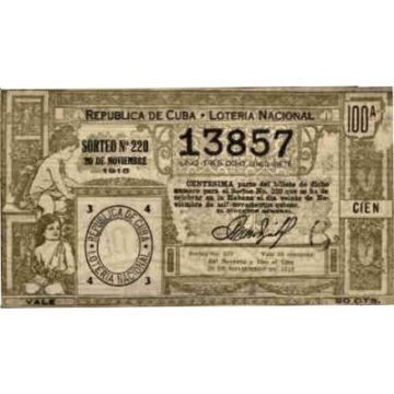 1915-11-20 Billete de Loteria