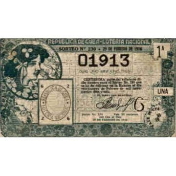 1916-02-29 Billete de Loteria