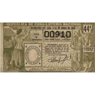 1916-03-21 Billete de Loteria