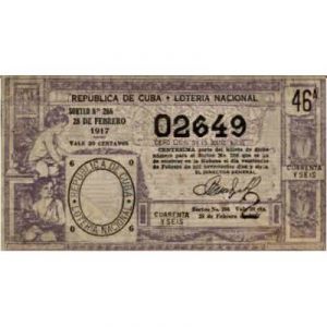 1917-02-28 Billete de Loteria