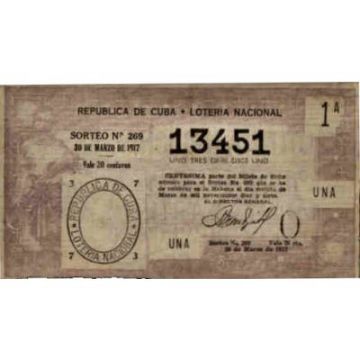 1917-03-30 Billete de Loteria