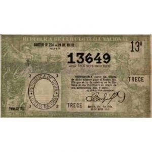 1917-05-19 Billete de Loteria