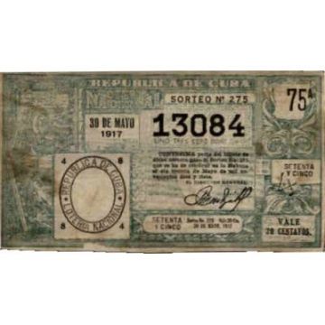 1917-05-30 Billete de Loteria
