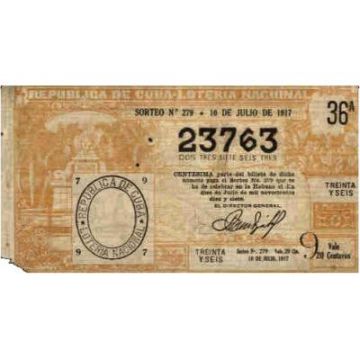 1917-07-10 Billete de Loteria