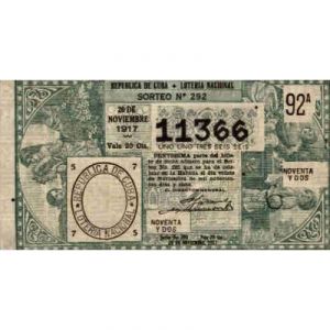 1917-11-20 Billete de Loteria