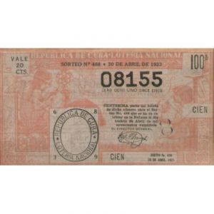 1923-04-30 Billete de Loteria