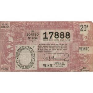 1926-07-20 Billete de Loteria