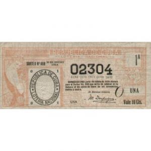1934-01-20 Billete de Loteria
