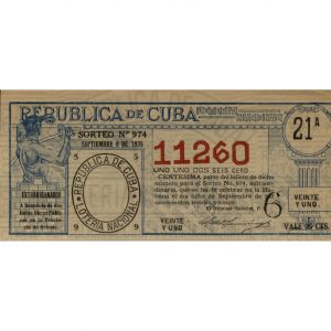 1935-09-08 Billete de Loteria