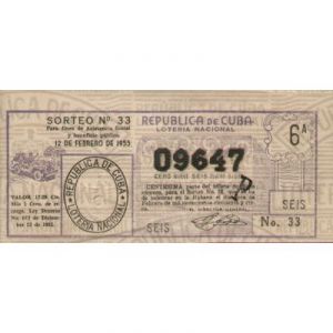 1955-02-12 Billete de Loteria