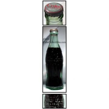 Bottle Coca Cola 6 oz. 1952 Marca registrada, Cuba almost full