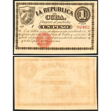 1869 Cuban 1 Peso Republica de Cuba
