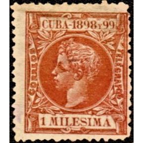 1898 SC 156 Cuba Stamp, 1 Milesima (New)