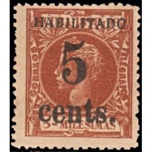 1898 SC 188 Cuba Stamp 5 Milesimas, (New)