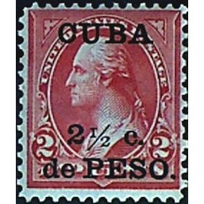 1899 Cuba Stamp, Scott 223, 2.5 Centavos on, (New)