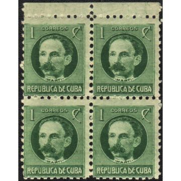 1925 SC 274 Cuba Stamp block, (New)