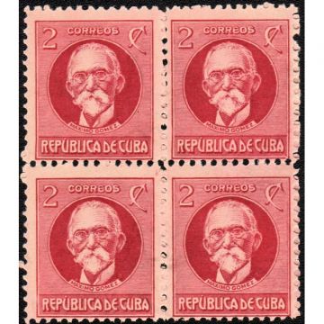 1925 SC 275 Cuba Stamp block, (New)