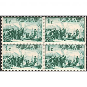 1936 stamp block, Emision de Colon, 1 cent