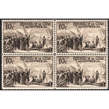 1936 stamp block, Emision de Colon, 10 cents