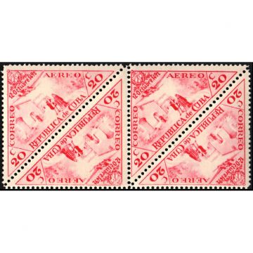 1936 stamps block, Emision de Colon, 20 cents Air Mail