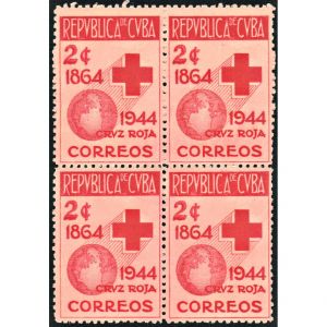 1946 SC 404 Cuba Stamp block (New)