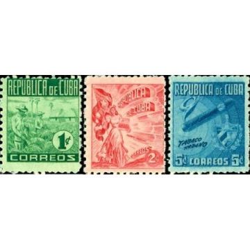 1948-SC-420-422 Tobacco Industry Full Stamp Set