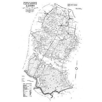 Alacranes, Cuba Mapa del Municipio, 1953 REPRODUCCION