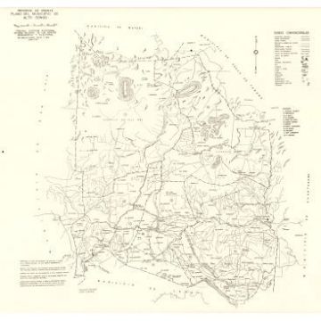 Alto Songo, Cuba Mapa del Municipio, 1953 Original